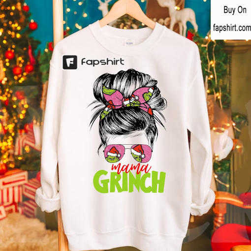 Mama Grinch Sweatshirt, Grinch Mama Sweatshirt, Mrs. Grinch Sweatshirt, Mom Christmas Sweatshirt, Mom Christmas Gift