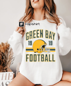 Green Bay Packers Fan Crewneck, Trendy Vintage…