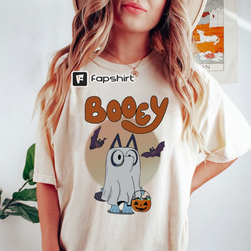 Booey Halloween shirt, Spooky Season Comfort Colors Shirt, Bluey Family Scary Shirt, Bluey Halloween Shirt, Bluey Trick Or Treat sweatshirt