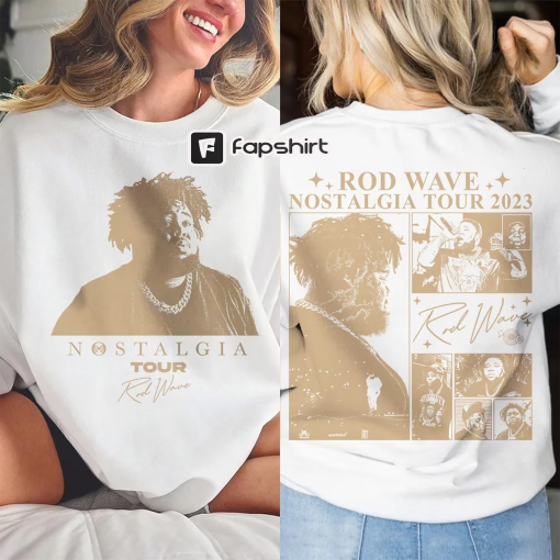 Rod Wave Nostalgia 90s Rap Music Shirt 2 Sides, Bootleg Vintage Y2K Sweatshirt, Retro Tour 2023 Concert Tickets Unisex Gift Hoodie