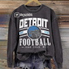 Vintage Detroit Football Sweatshirt Lions Football Crewneck Retro Style Lions Shirt Gift for Lions Football Fan Detroit Lions Gift Michigan