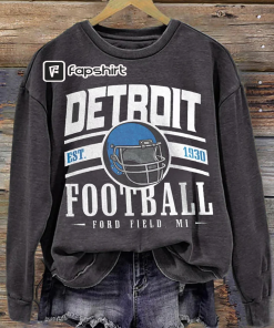 Detroit Football Printed Sweatshirt, Shirt for Men…