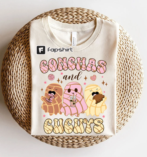 Conchas and Cucuys Mexican Ghost Shirt, Pantasmas Ghost Shirt, Spooky Conchas Shirt, Funny Halloween, Cute Ghost Conchas, Concha Lovers Gift