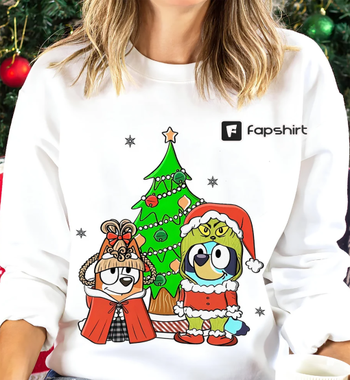 Bluey and Bingo Family Merry Christmas 2023 Tee | Bluey Family Christmas | Bingo Merry Christmas | Christmas Bluey Bingo | Bluey Kids Shirt