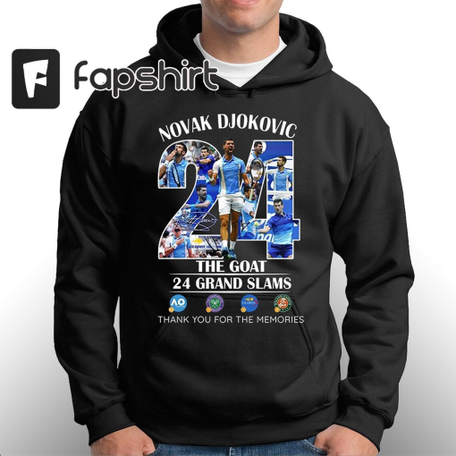 Novak Djokovic 24 Grand Slams The Goat Us Open 2023 Champion Memories Shirt, Sweatshirt, Trendy Shirt, V2 Ni24P1