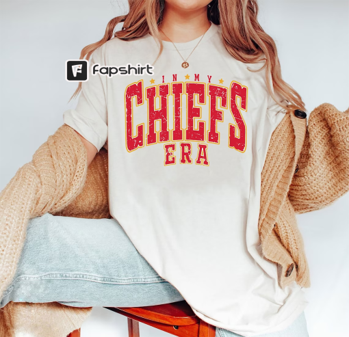 Vintage In My KC Chief Era Sweatshirt, Vintage Travis Kelce T-Shirt, Kansas City Football Shirt, America Football Tshirt, Football Fan Gifts