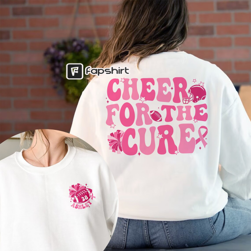 Cheer For The Cure Breast Cancer Shirt, Pink Ribbon, Football Breast Cancer Awareness Shirt, Cancer Support Squad Shirt, Warrior Shirt