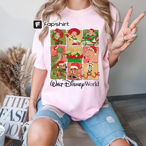 Vintage Disney Toy Story Christmas Comfort Colors Shirt Disney Christmas Family Trip Shirt Christmas Group Shirt Toy Story Christmas Shirt