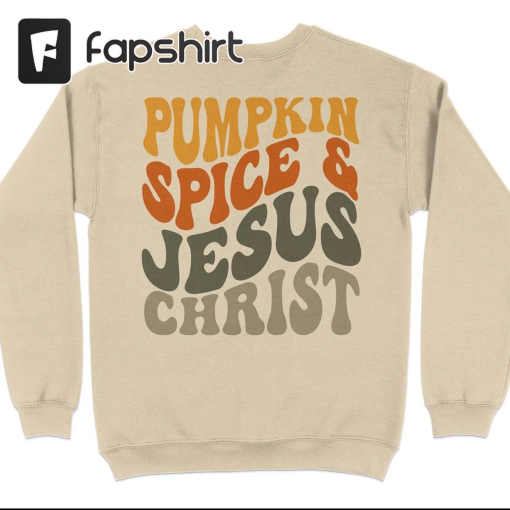 Pumpkin Spice Jesus Christ Retro Inspired Women’s Fleece Sweatshirt, Fall Jesus Sweatshirt, Christian Fall Sweatshirt