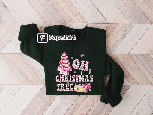 Oh Christmas Tree Sweatshirt, Christmas Cake Sweatshirt, Christmas Crewneck Sweater, Christmas Sweater Women, Funny Christmas Shirt Xmas Tee