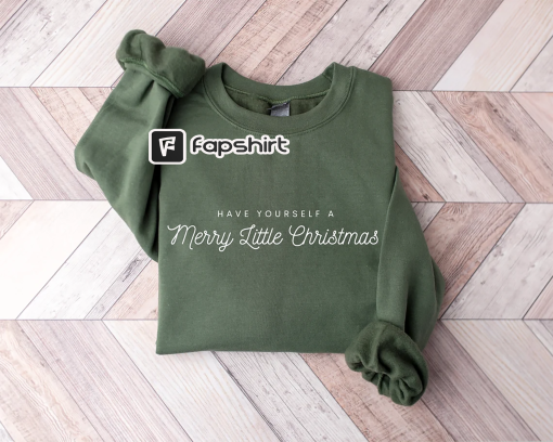 Merry Christmas Sweatshirt, Womens Christmas Shirt, Christmas Crewneck, Minimal Christmas Shirt Xmas Tee, Merry and Bright Christmas Sweater