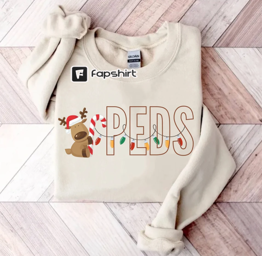 Pediatrics Christmas Sweatshirt, Peds Nurse Shirt, Pediatric Nurse Crewneck, Peds Nurse Sweater, Peds Nurse Xmas Gift, Pediatrics Staff Tee