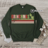 Vintage Retro Lightning Bolt Christmas Sweatshirt, The Grinch Christmas Shirt, Grinchmas Shirt, Face Shirt, Family Christmas Shirts