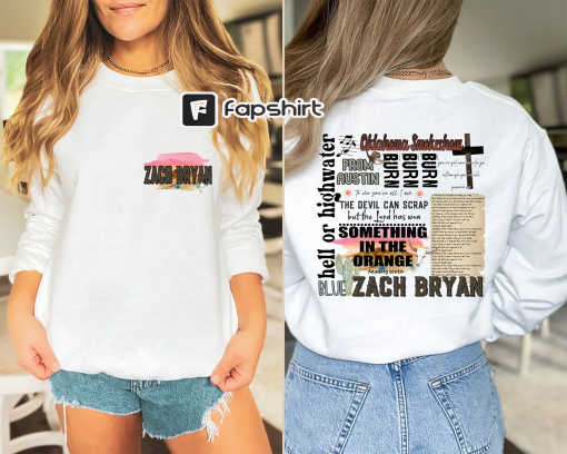 American Heartbreak Album Cover Printed Front And Back Sweatshirt & Hoodie, Zach Bryan 90s Rap Hoodie, Zach Bryan Album Merch, Zach Bryan