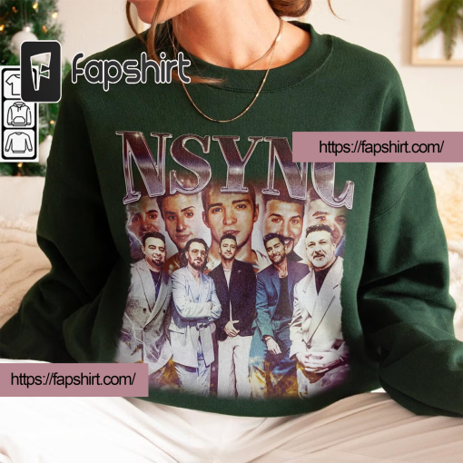 NSYNC 90s Band Music Shirt, Bootleg Boy Band Vintage Y2K Sweatshirt, Retro NSYNC Forever Christmas Gift Unisex Hoodie BMU159