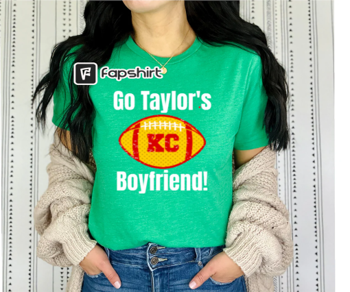 Go Taylor’s Boyfriend Swift Kelce Shirt Bella Jersey Short Sleeve Tee (Unisex)