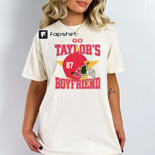 Go Taylors Boyfriend Shirt Funny TS Inspired Shirt Football Shirt KC Football Shirt