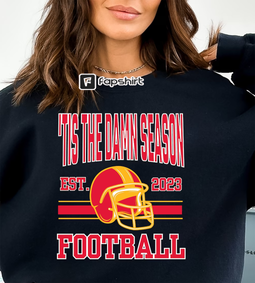 Kansas City Football Sweatshirt Taylor Tis The Damn Season Sweatshirt Taylor Outfit Football Crewneck Fall Sweatshirt Swift Football