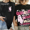 Dancing Skeletons Breast Cancer Shirt,Skeletons Ribbon Breast Cancer Awareness Tee,Cancer Halloween Shirt,Breast Cancer Gift,Halloween Shirt