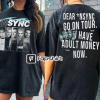 N SY NC I want you back shirt,