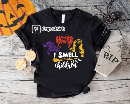 I Smell Children Shirt, Just a Bunch of Hocus Hocus Tee,Halloween Tee,Funny Halloween Shirt,Fall Clothing,Fall Shirt,Sanderson Sister Shirts