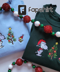 Snoopy Christmas Gratitude Embroidered Sweatshirt, Snoopy and…