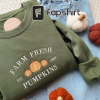 PUMPKINS sweatshirt, Embroidered sweatshirt, Pumpkin Crewneck Thanksgiving Sweatshirt, Pumpkin Sweater Autumn Shirt Thanksgiving pullover