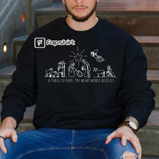 Christian Christmas Sweatshirt, Nativity Scene Sweater, Christmas Nativity Shirt, True Story Nativity, Religious Christmas Gifts, Jesus Tee