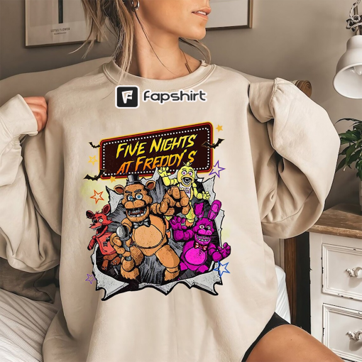 Five Nights At Freddy’S Halloween Shirt, Five Nights At FreddyS Tee, Five Nights At Freddy Video Game Merch, Five Nights At Freddy Halloween