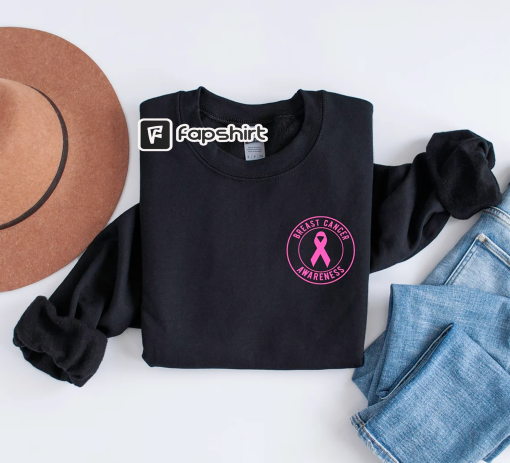 Breast Cancer Awareness Sweatshirt, Pink Ribbon Sweatshirt, Breast Cancer Fighter Gift, Pink Ribbon Shirt