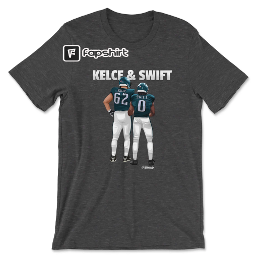 Jason Kelce D’Andre Swift Eagles Unisex Short Sleeve Tee | Philadelphia Eagles T-Shirt | Kelce Swift Eagles Shirt | Swiftie Tshirt