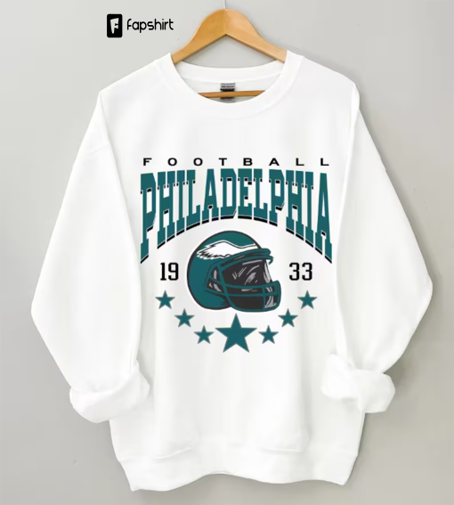 Philadelphia Football Sweatshirt, Vintage Style Philadelphia Football Crewneck, Football Sweatshirt, Philadelphia Sweatshirt, Football Gifts