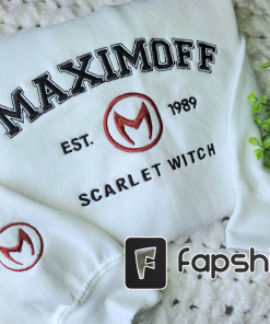 Maximoff Varsity, embroidered Maximoff est 1989, Wanda…