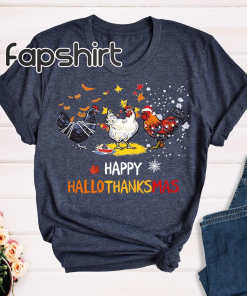 Happy Hallothanksmas Chicken Shirt,Thanksgiving Shirt,Gift For Chicken…