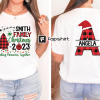 Custom Name Christmas Shirts, Personalized Family Christmas Shirts, Matching Christmas Shirts For Family, Buffalo Plaid Family Name Shirts