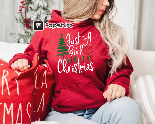 Christmas Sweatshirt, Just A Girl Who Loves Christmas Sweatshirt, Christmas Party,Xmas Sweatshirt, 023 Happy New Year,Cozy Winter Vibes