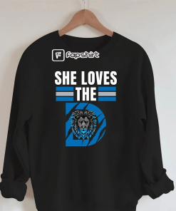 Detroit Lions She Loves The D Sweatshirt,Vintage…