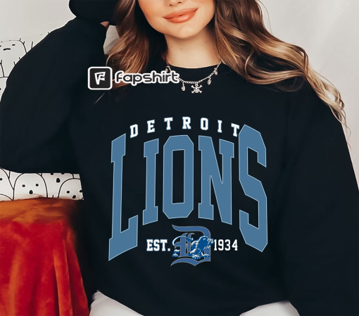 Vintage Detroit Lions Sweatshirt, Detroit Lions Football Shirt, America Football T-shirt, Football Fan Gifts, Detroit Michigan Football Tee