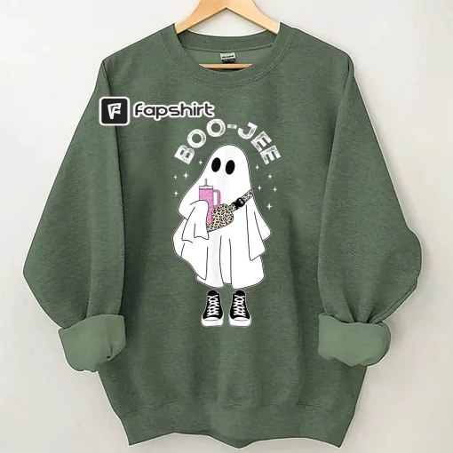 Boo Jee Cute Ghost Halloween Sweatshirt, Boo Jee Spooky Season Cute Ghost Halloween Sweater, Boujee Boo Jee Shirt, Halloween Costume Shirt