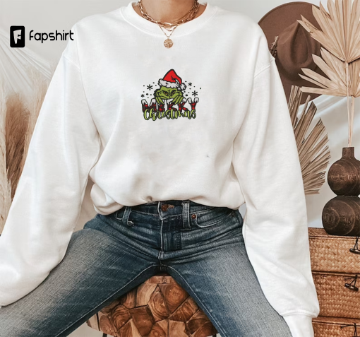 Merry Christmas Sweatshirt, Christmas Embroidered Sweatshirt, Christmas Funny Sweatshirt, Christmas Gift