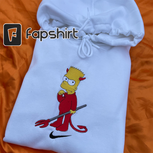 Evil Bart Simpson Embroidered sweatshirt