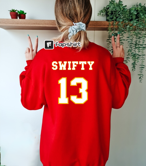 SWIFTY SWEATER Swift Chiefs Jersey, 13 Swifty Jersey, Taylor Kansas City Chiefs Jersey, 13 Kansas City Jersey, Taylor Chiefs Shirt, Kelce