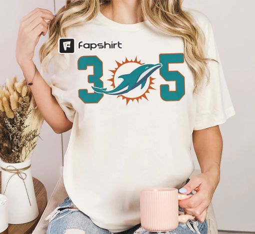 Miami 305 Football Sweatshirt, Miami Dolphins Shirt, Miami Football T-shirt, Miami Dolphin Football Tshirt, Dolphin Football Tee