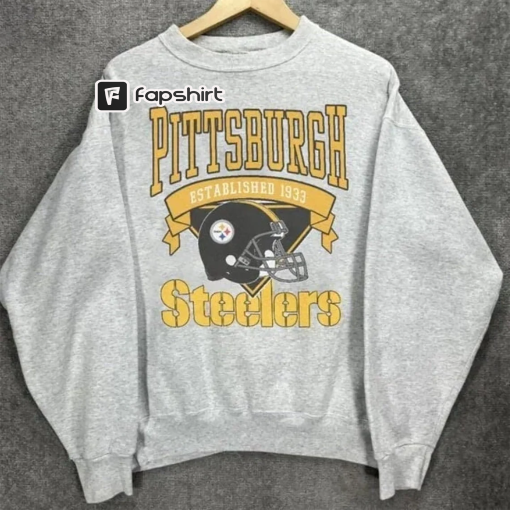 Vintage Pittsburgh Football Sweatshirt, Retro 90s NFL Shirt, Vintage NFL Football Shirt, Gift for Football Fan