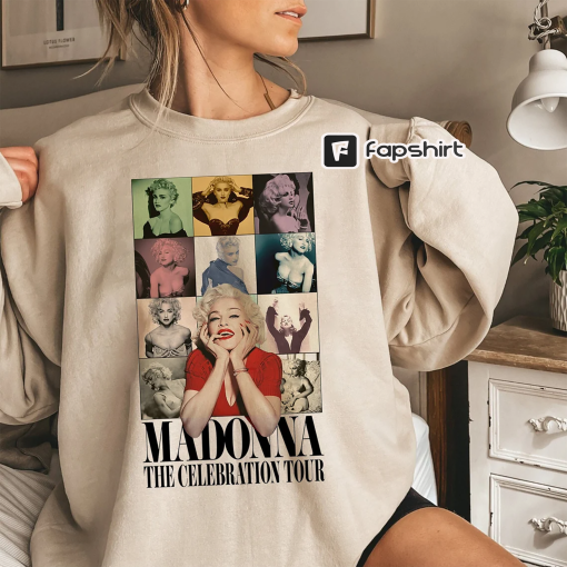 Vintage Retro Madonna Shirt, Madonna Graphic T-Shirt, Concert Tee, 2023 Music Tour Shirt , Madonna The Celebration Tour Sweatshirt Hoodie