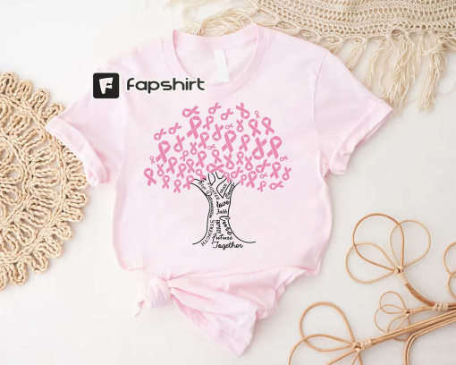 Pink Ribbon Tree Shirt, Pink Ribbon Tree Shirt, Breast Cancer Shirt, Motivational Breast Cancer Shirt, Cancer Awareness Tee Gift