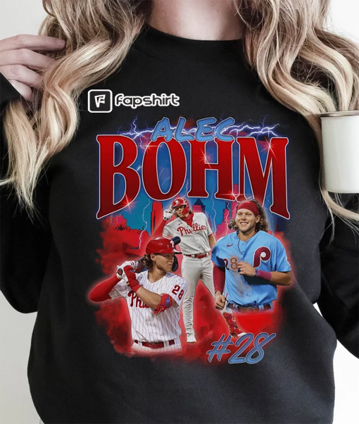 Alec Bohm Bootleg 90s Style Sweatshirt, Gift for Baseball Fans, Red October