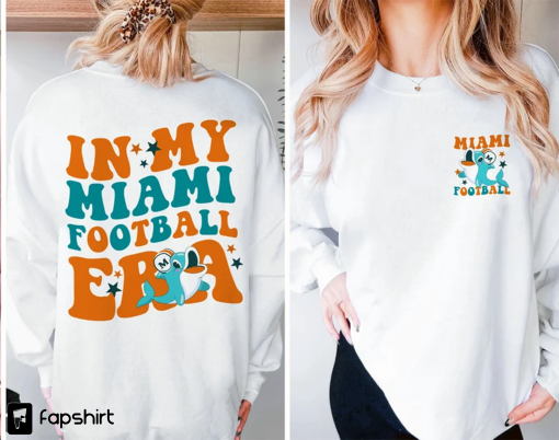 Football Shirt, In My miami Football Era Sweatshirt, Miami Dolphins Shirt, Miami Dolphins Womens Shirt, Crewneck Sweatshirt Miami Dolphins