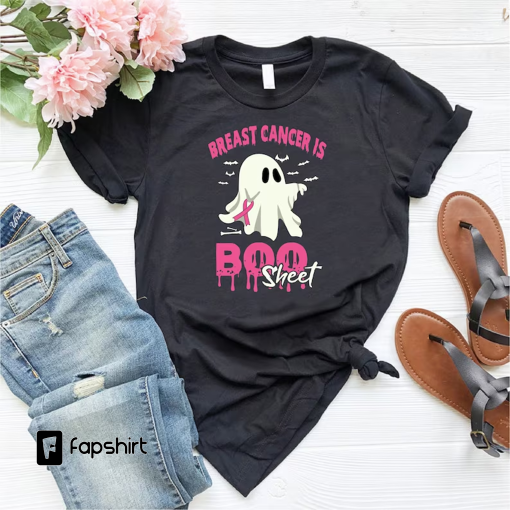 Breast Cancer Is Boo Sheet Shirt,Halloween Gift,Funny Cancer Shirt,Breast Cancer Halloween Shirt,Cancer Warrior Tee,Breast Cancer Gifts