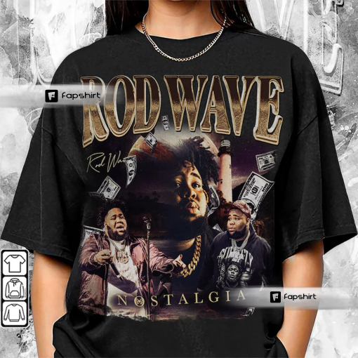 Rod Wave Nostalgia 90s Rap Music Shirt, Bootleg Vintage Y2K Sweatshirt, Retro Tour 2023 Concert Tickets Unisex Gift